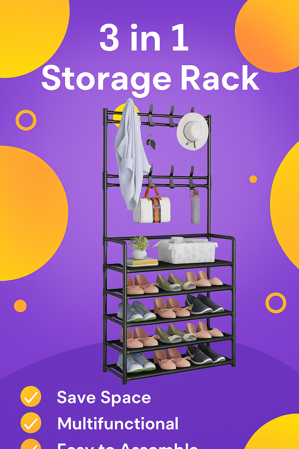 ORGANIZADOR DE ZAPATOS 2 EN 1  "POCAS UNIDADES DISPONIBLES"