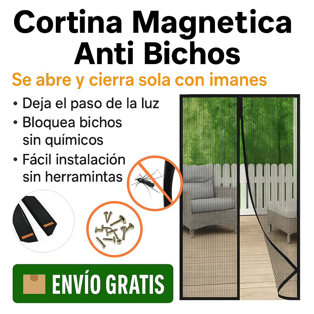 " 2 X 1 " Cortina Magnética Anti-Mosquitos y bichos ULTIMAS PROMO DISPONIBLES – Disfruta aire fresco sin moscas ni zancudos