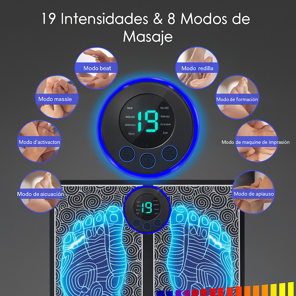 Tapete Masajeador Inteligente de pies y piernas Recargable